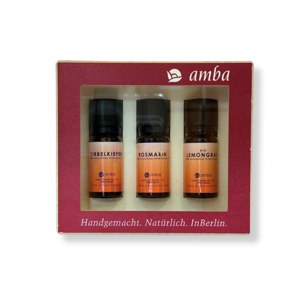 Geschenkset 3 ätherische Öle in der Schachtel