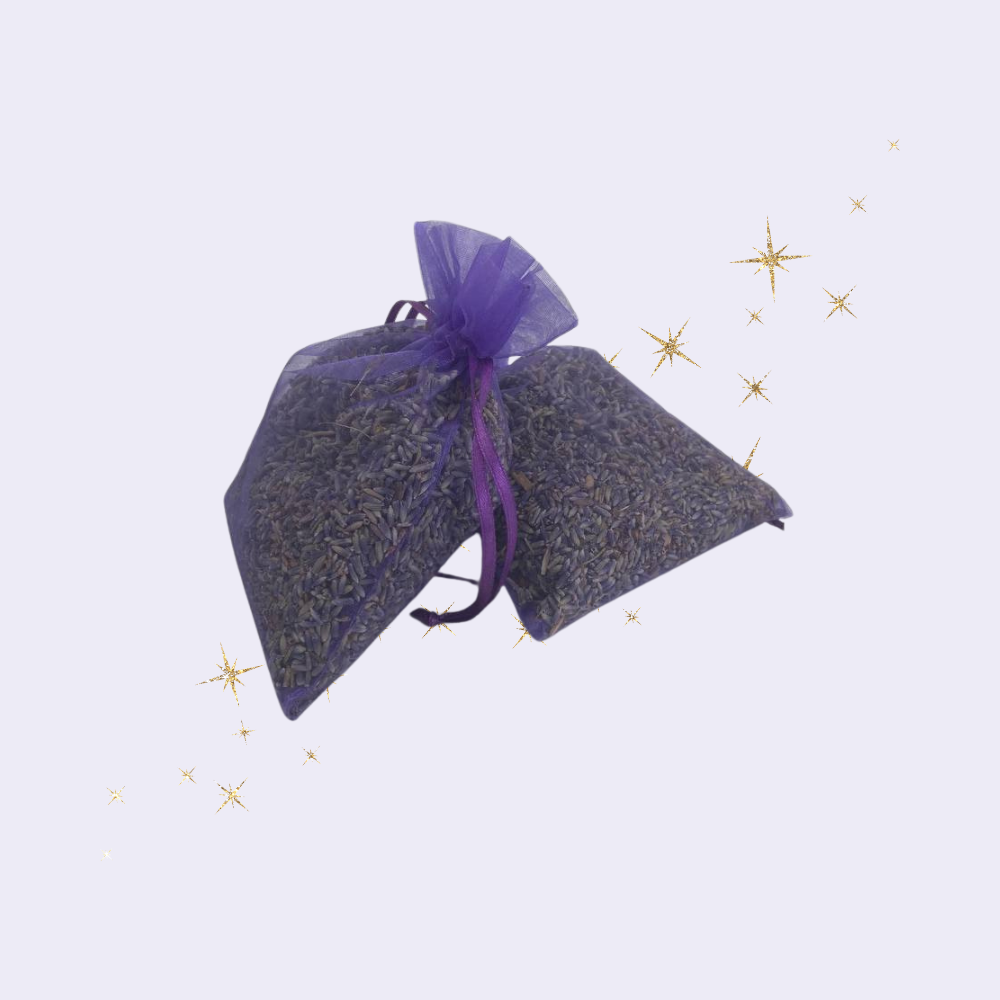 Lavendel getrocknete Blueten im Organzasaeckchen