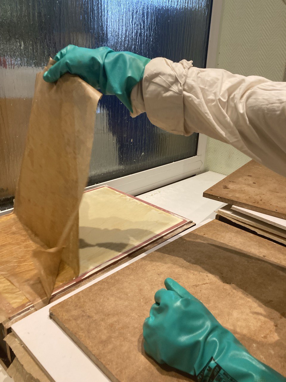 Papierabdeckung der Seifen nach Reifung wird abgezogen