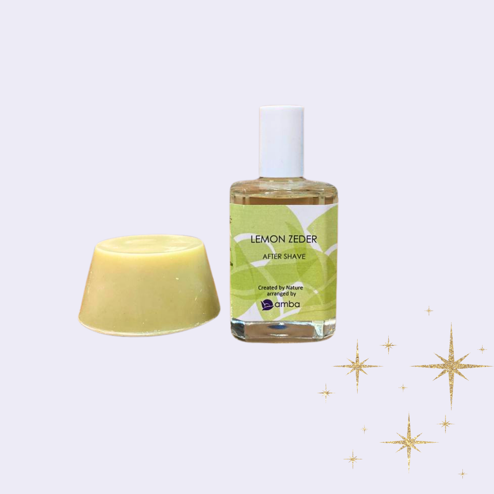 Rasurset mit Aftershave 50ml Glasflasche und Rasierseife