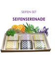 Seifenset mit 6 Seifen a 50 g_Orange Zimt_Nordmoor_Edeltanne_2mal Lemongras_Lavendel in der Schachtel