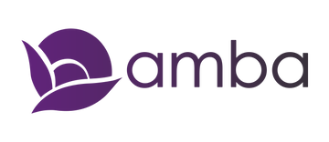 AMBA Logo mit Lavendelfarbigen Verlauf