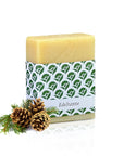 Edeltanne Seife mit Banderole und Tannenzapfen