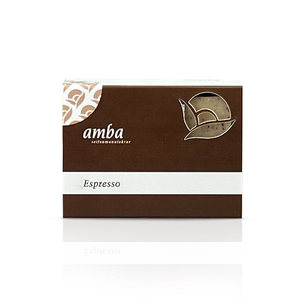 Espressoseife in der Schachtel