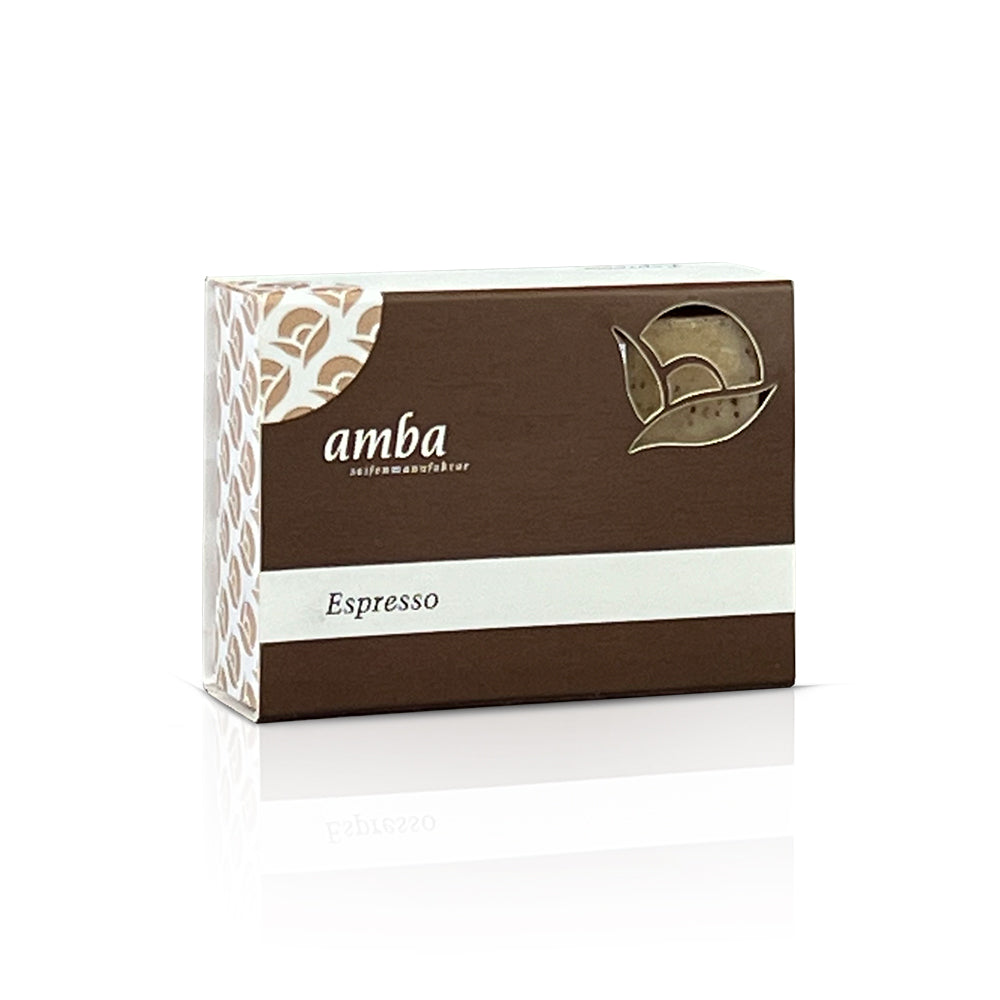 Espressoseife in der Schachtel