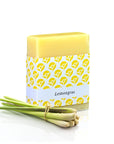 amba Lemongras Pflanzenölseife mit Banderole und Zitronengras