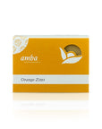 amba Orange-Zimt Seife in Schachtel von vorne