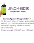 Text zur Anwendung von Lemon-Zeder Saunaaufguss