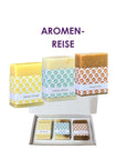 Aromenreise 3er Seifenset: 3 Seifenstücke  mit und ohne Verpackung