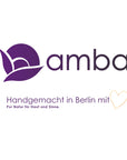 amba Logo mit Handgemacht in Berlin mit Herz und Pur Natur für Haut und Sinne